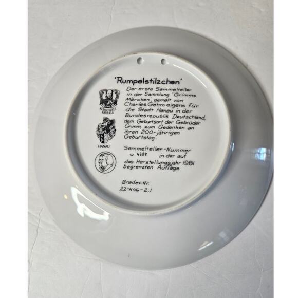 VTG Charles Gehm Rumpelstilzchen Runpunzel Fairy Tales collector plates Bradford - Picture 4 of 7